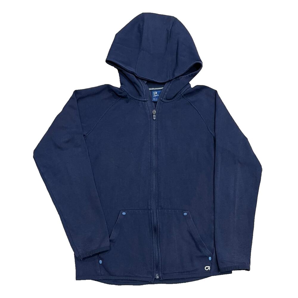 Gap Fit Hoodie Sweatshirt Youth XXL (14-16) Full Zip Navy Blue Girls Athletic